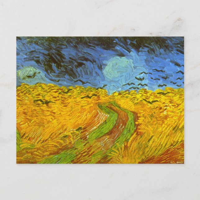 Vincent van Gogh Wheat Field with Crows Postcard (Front)