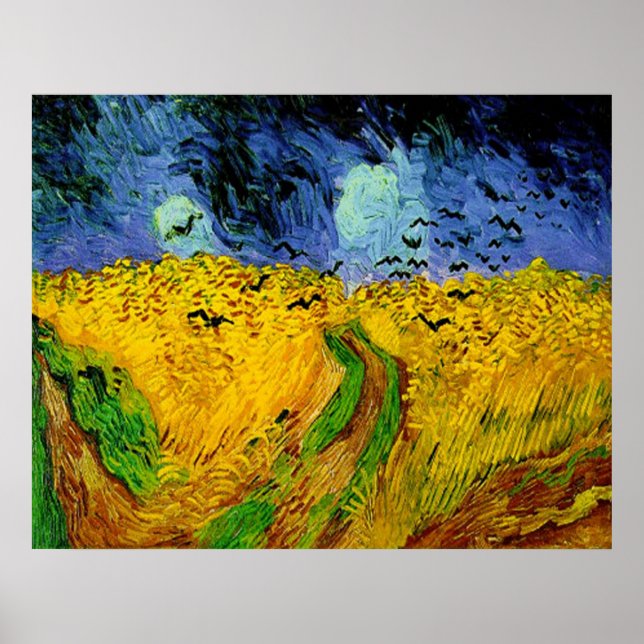 Vincent Van Gogh Wheat Field with Crows Poster (Front)