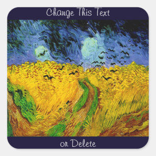 Vincent Van Gogh Wheat Field with Crows Square Sticker