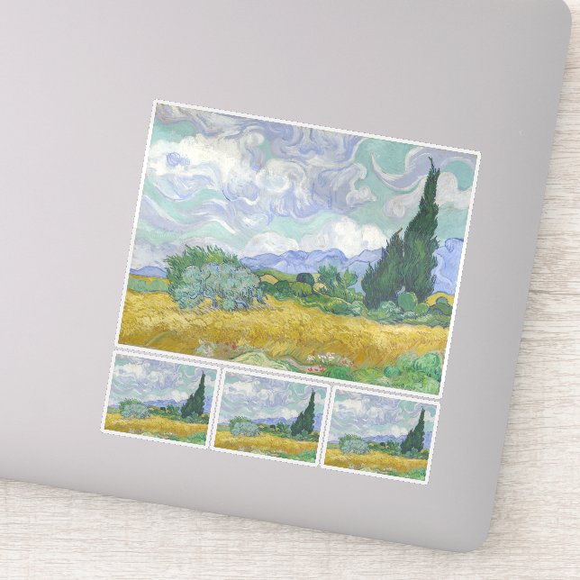 Vincent Van Gogh, Wheat Field with Cypresses (Detail)