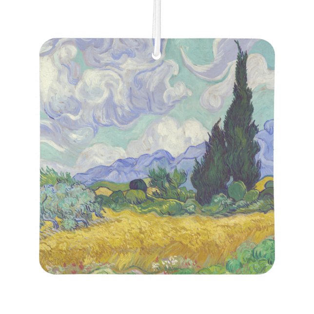 Vincent Van Gogh - Wheat Field with Cypresses Air Freshener (Front)