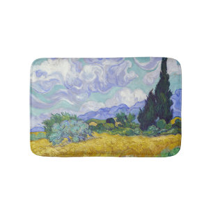 Vincent Van Gogh - Wheat Field with Cypresses Bath Mat