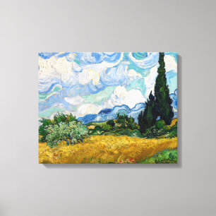 Vincent Van Gogh - Wheat Field with Cypresses Canvas Print