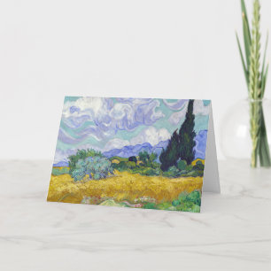 Vincent Van Gogh - Wheat Field with Cypresses Card