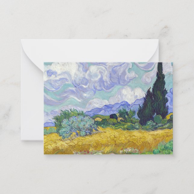 Vincent Van Gogh - Wheat Field with Cypresses Card (Front)