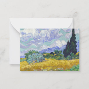 Vincent Van Gogh - Wheat Field with Cypresses Card