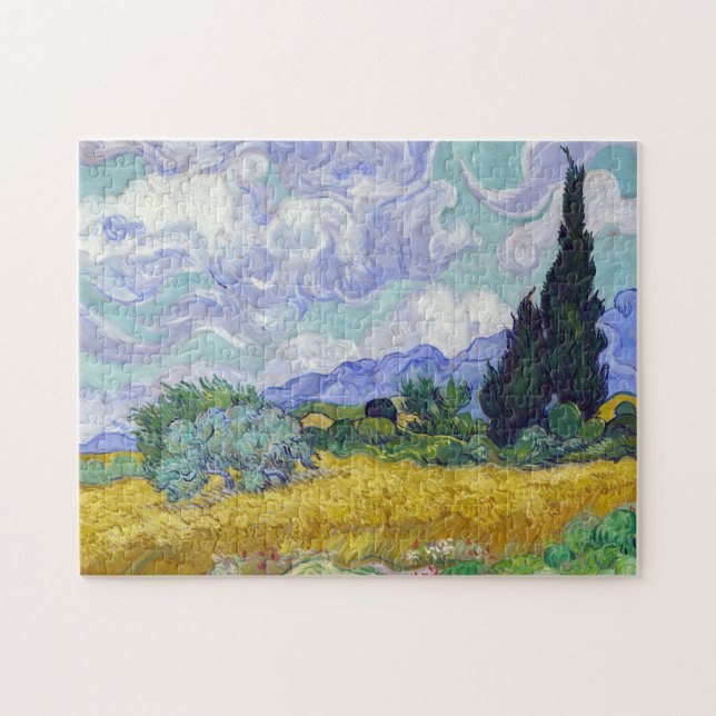 Vincent Van Gogh - Wheat Field with Cypresses Jigsaw Puzzle (Horizontal)