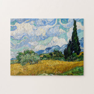 Vincent Van Gogh - Wheat Field with Cypresses Jigsaw Puzzle