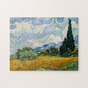 Vincent Van Gogh Wheat Field With Cypresses Jigsaw Puzzle