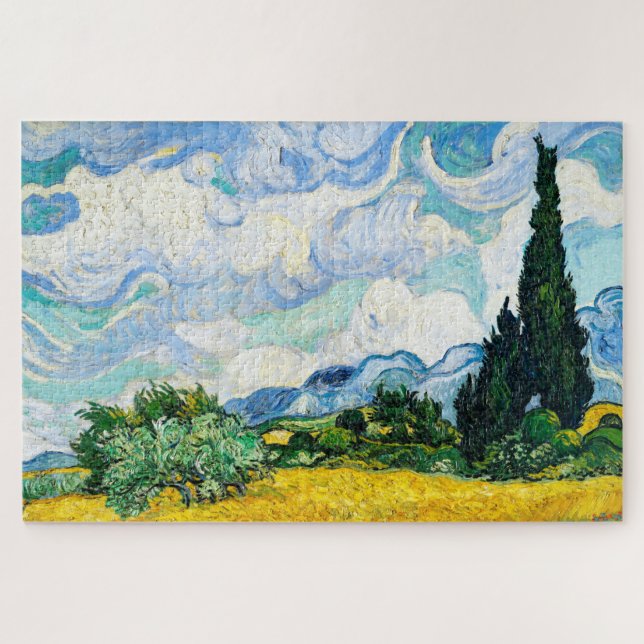 Vincent Van Gogh Wheat Field with Cypresses Jigsaw Puzzle (Horizontal)