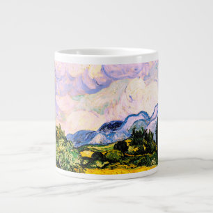 Vincent Van Gogh Wheat Field with Cypresses  Large Coffee Mug