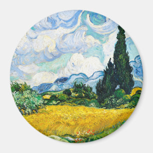 Vincent Van Gogh Wheat Field with Cypresses Magnet
