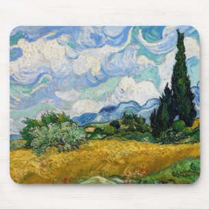 Vincent Van Gogh - Wheat Field with Cypresses Mouse Pad