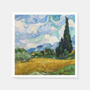Vincent Van Gogh - Wheat Field with Cypresses Napkin