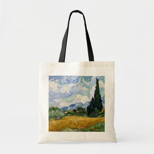 Vincent Van Gogh Wheat Field With Cypresses Tote Bag (Front)