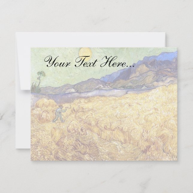 Vincent Van Gogh - Wheat Field With Reaper & Sun (Front)