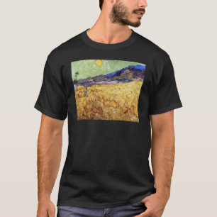 Vincent Van Gogh - Wheat Field With Reaper & Sun T-Shirt