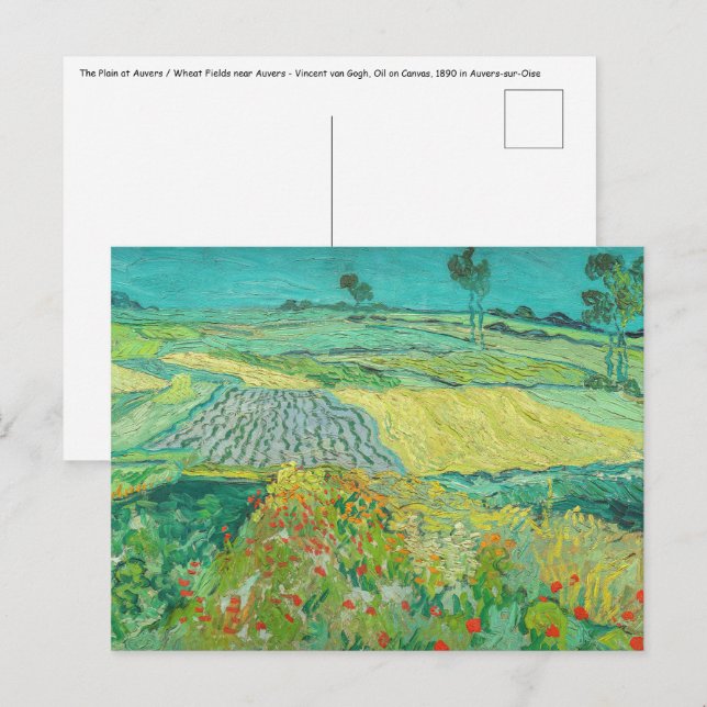 Vincent van Gogh - Wheat Fields near Auvers Postcard (Front/Back)