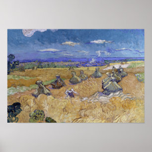 Vincent van Gogh - Wheat Stacks with Reaper Poster