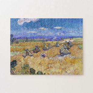 Vincent van Gogh - Wheat Stacks with Reapers Jigsaw Puzzle