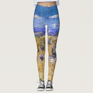 Vincent van Gogh - Wheat Stacks with Reapers Leggings