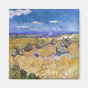 Vincent van Gogh - Wheat Stacks with Reapers Magnet