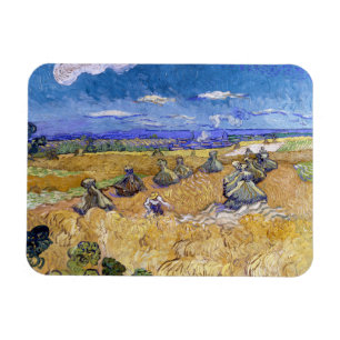 Vincent van Gogh - Wheat Stacks with Reapers Magnet