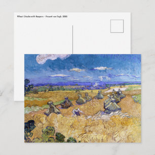 Vincent van Gogh - Wheat Stacks with Reapers Postcard