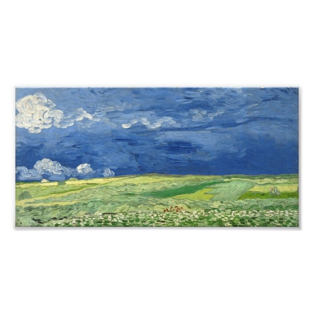 Vincent van Gogh - Wheatfield under thunderclouds Photo Print (Front)