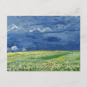Vincent van Gogh - Wheatfield under thunderclouds Postcard