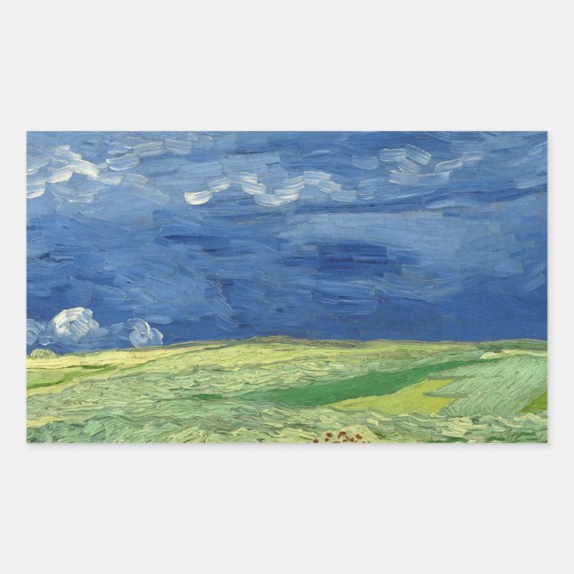 Vincent van Gogh - Wheatfield under Thunderclouds Sticker (Front)
