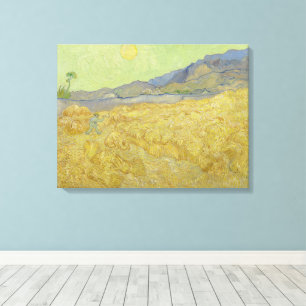 Vincent Van Gogh, Wheatfield With A Reaper Canvas Print
