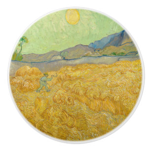 Vincent van Gogh - Wheatfield with a Reaper Ceramic Knob