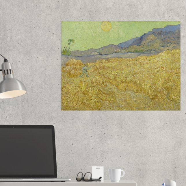 Vincent Van Gogh, Wheatfield With A Reaper Foil Prints (In Situ (Desk 2))