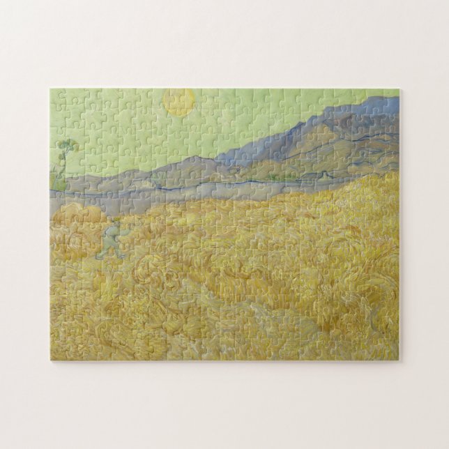 Vincent Van Gogh, Wheatfield With A Reaper Jigsaw Puzzle (Horizontal)