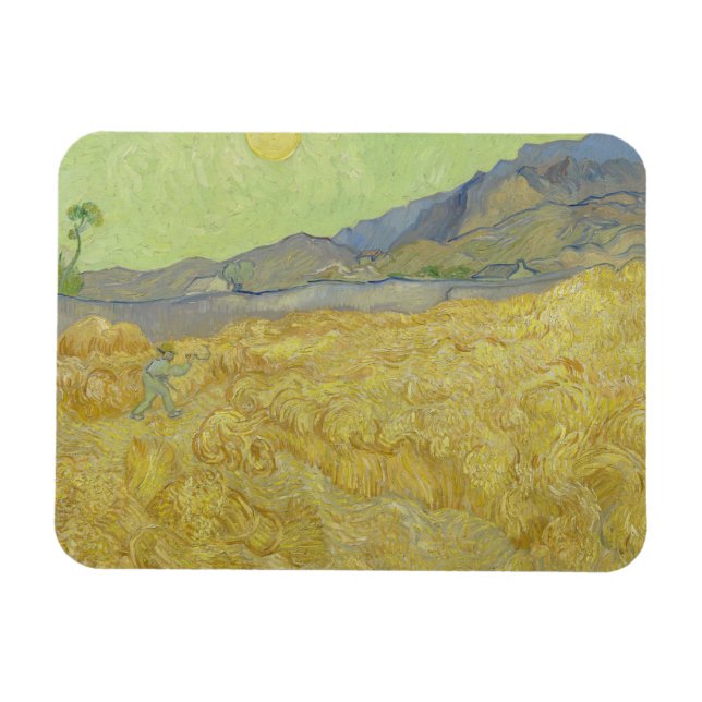 Vincent van Gogh - Wheatfield with a Reaper Magnet (Horizontal)