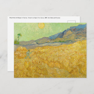 Vincent van Gogh - Wheatfield with a Reaper Postcard