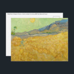 Vincent van Gogh - Wheatfield with a Reaper Postcard<br><div class="desc">Wheatfield with Reaper at Sunrise - Vincent van Gogh,  Oil on Canvas,  1889,  Saint-Remy-de-Provence</div>