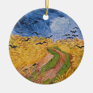 Vincent van Gogh Wheatfield with Crows, 1890 Ceramic Ornament