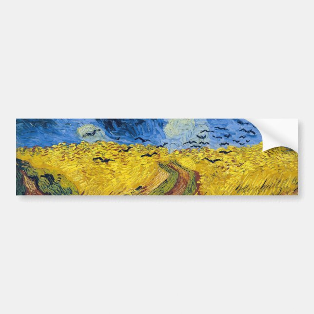 Vincent van Gogh - Wheatfield with Crows Bumper Sticker (Front)
