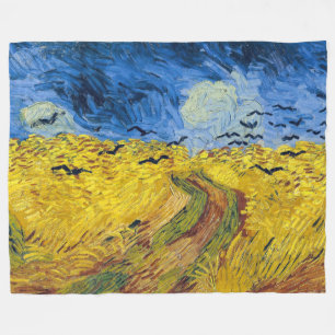 Vincent van Gogh - Wheatfield with Crows Fleece Blanket