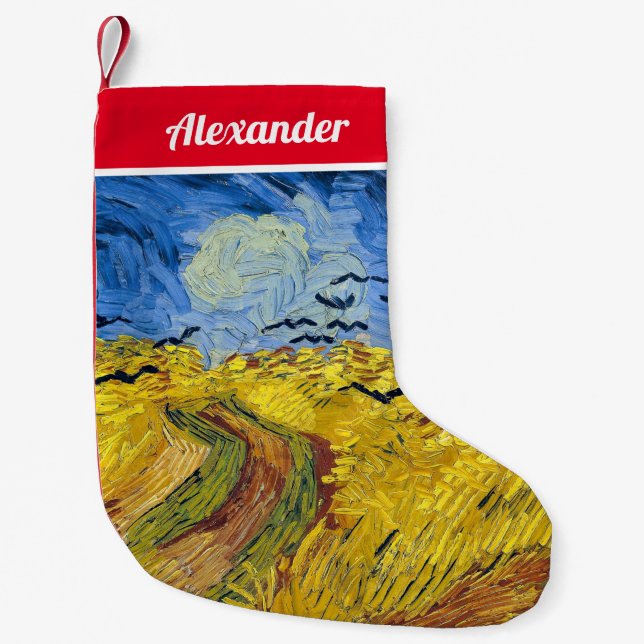 Vincent van Gogh - Wheatfield with Crows Small Christmas Stocking (Front)