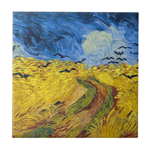Vincent van Gogh - Wheatfield with Crows Tile (Front)