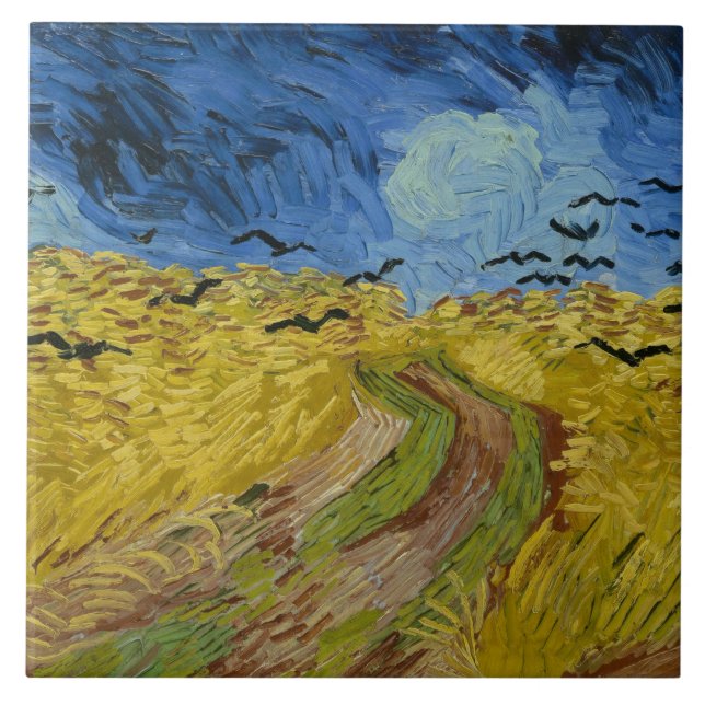 Vincent van Gogh - Wheatfield with Crows Tile (Front)