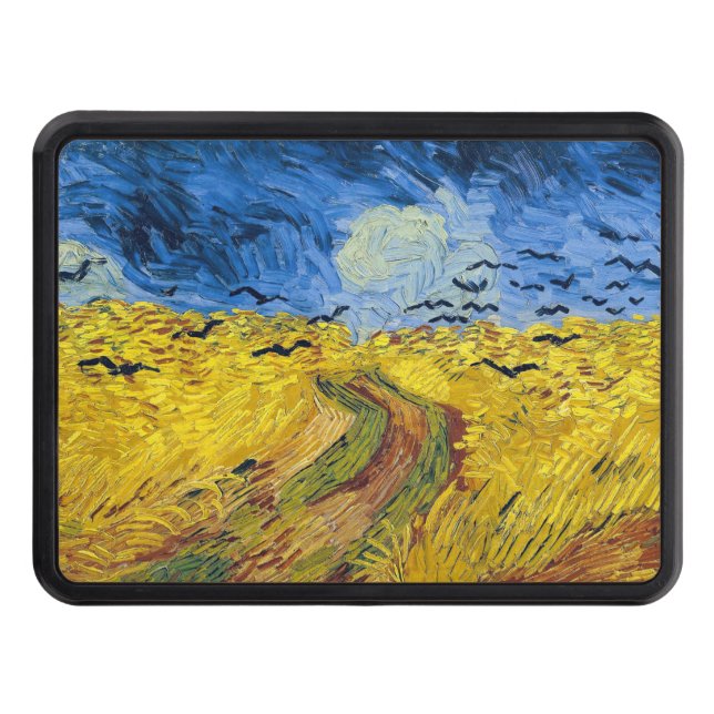 Vincent van Gogh - Wheatfield with Crows Trailer Hitch Cover (Front)
