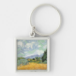 Vincent van Gogh   Wheatfield with Cypresses, 1889 Keychain