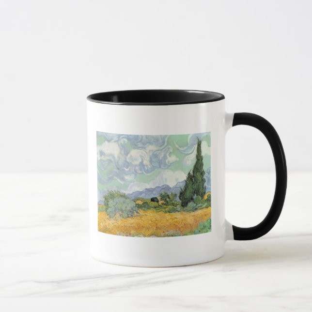 Vincent van Gogh | Wheatfield with Cypresses, 1889 Mug (Right)