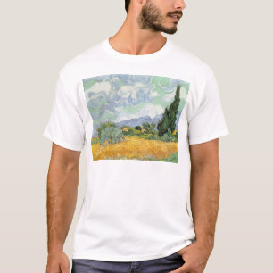 Vincent van Gogh Wheatfield with Cypresses, 1889 T-Shirt