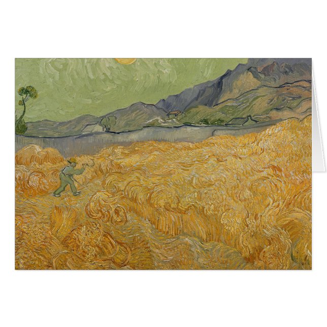 Vincent van Gogh | Wheatfield with Reaper, 1889 (Front Horizontal)