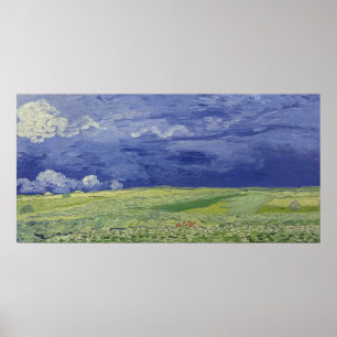 Vincent van Gogh   Wheatfields under Thundercloud Poster